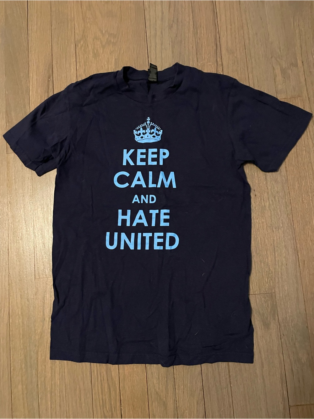 Keep Calm and Hate United Navy Short Sleeve Tee